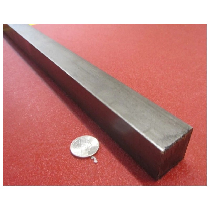 Basic 12L14 Square Carbon Steel Bars, 1 1/8" Square x