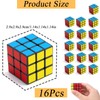 16 Pcs Mini Rubix Cube 3x3 CM, Portable Mini Puzzles