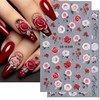 Rose Nail Stickers for Nail Art Embossed Flower Nail Art