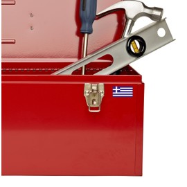 8 x Glossy Vinyl Stickers - Greece Greek Small Flag Flags Helmet Bike Motorbike #0194 (3cm Tall x 5.5cm Wide)