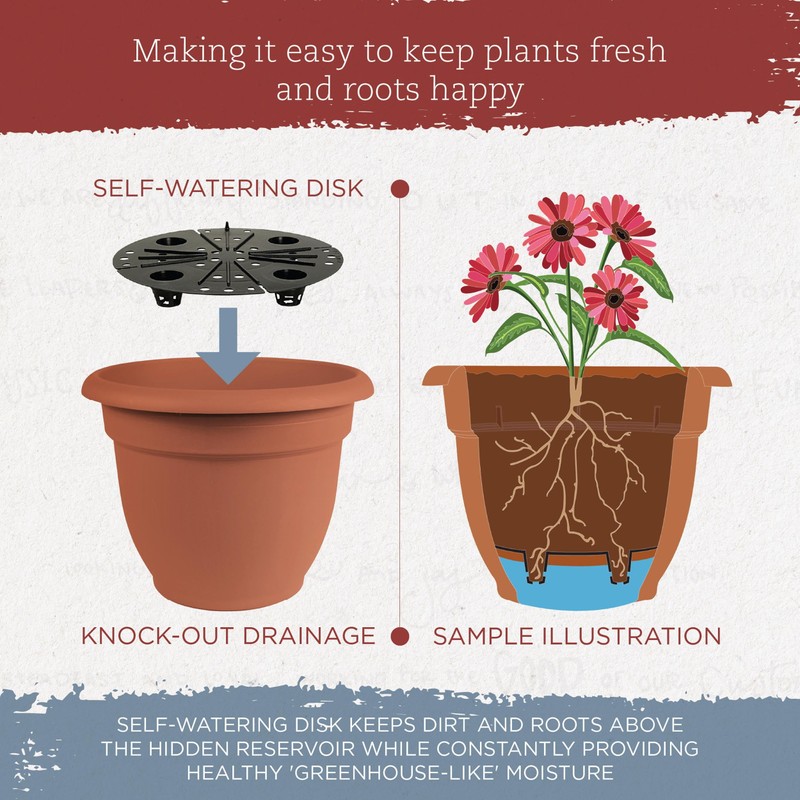 Bloem Ariana Pot Planter: 16" - Terra Cotta - Durable