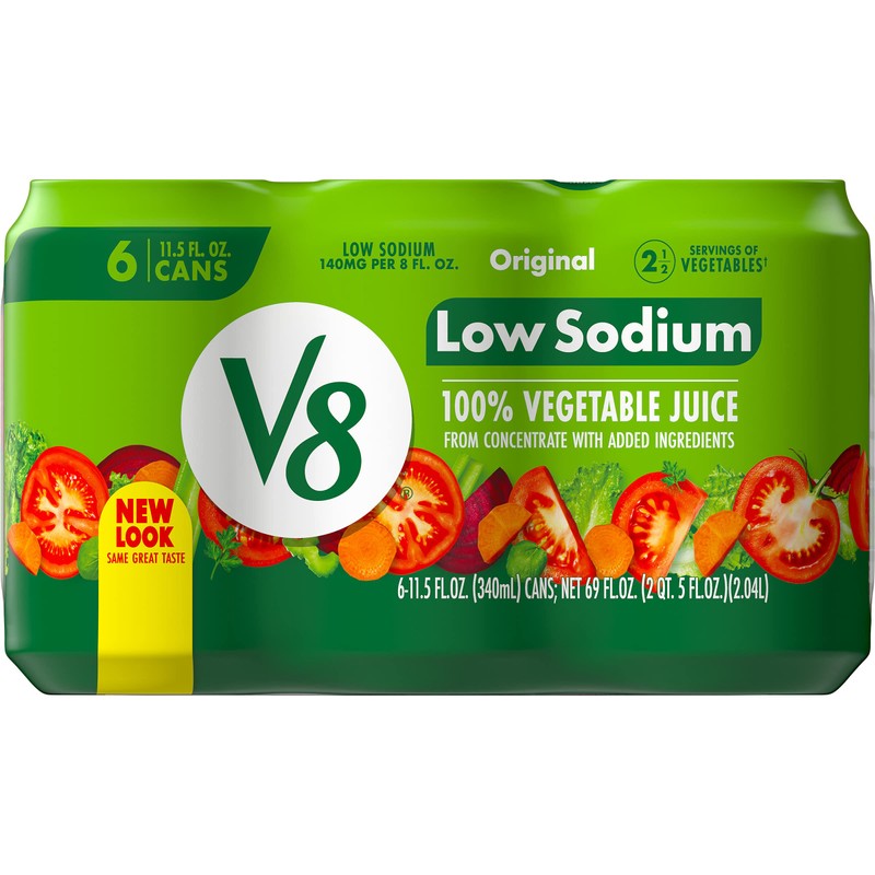 V8 Low Sodium Original 100% Vegetable Juice, Vegetable Blend with