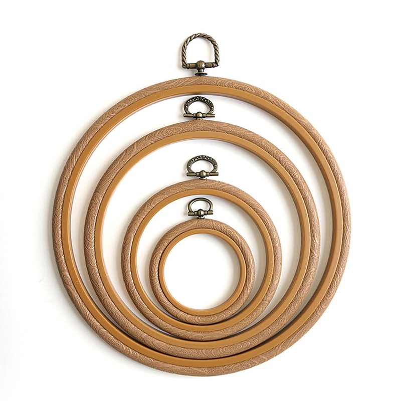 Nippon Chuko Wooden Style Petite Frame, Round Size, Outer Diameter