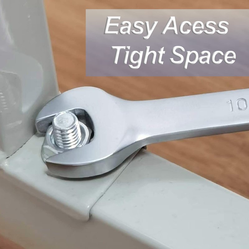 DAKCOS Fixed Head Ratchet Spanner 14mm Ratcheting Combination Wrench Chrome