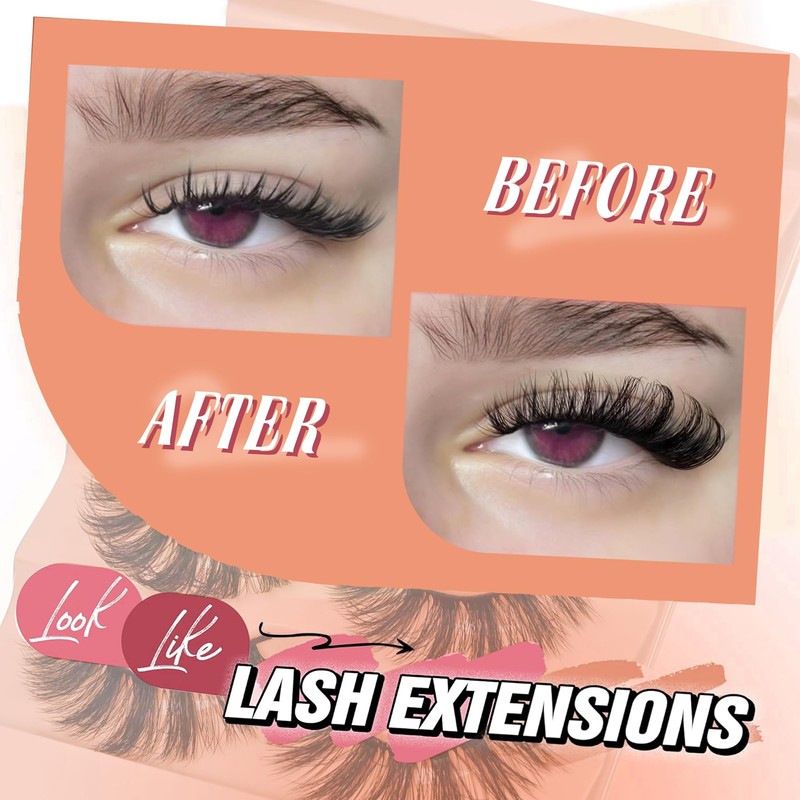 False Eyelashes Wispy 18MM Lashes 3D Faux Mink Lashes Fluffy