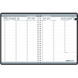 2025 House of Doolittle Professional 8.5-inch x 11-inch Weekly Appointment Book, Leatherette Cover, Black (27202-25)