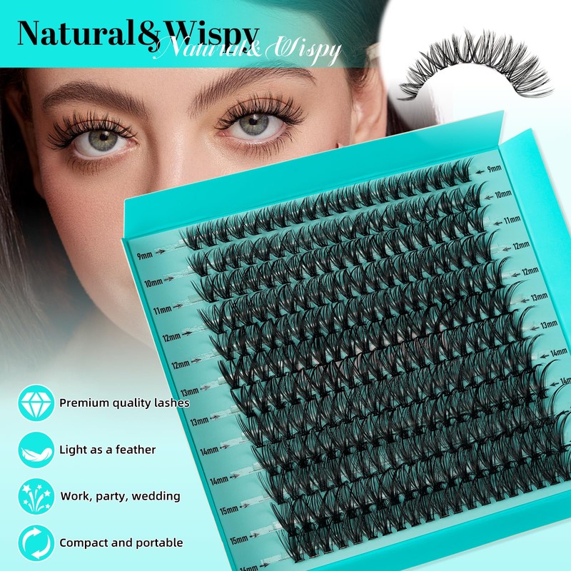 Lash Clusters Eyelashes Cluster Individual Wispy Lashes Thin Band for