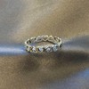 925 Sterling Silver Tiny Open Hearts Eternity Band Ring 3