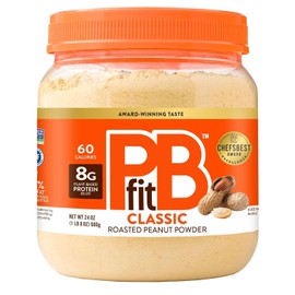 PBfit 24 Ounce Classic Peanut Butter Powder, Powdered Peanut Butter Spread From Real Roasted Peanuts, 8g of Protein 8% DV, Gluten-Free, 60 calories, 87% less fat (Pack of 1)