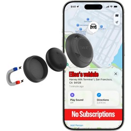 Magnetic Hidden GPS Tracker for Vehicles – Long Battery Life, No Subscription, Car Tracker Device Hidden (iOS Tracker)