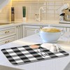 White and Black Buffalo Plaid Dish Drying Mat 18x24 for