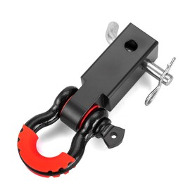 Wsays Universal 2" Shackle Hitch Receiver with 3/4" D-Ring Shackle, 7/8" Locking Pin Compatible with 2 inch hitch receivers for UTV ATV SUV Truck
