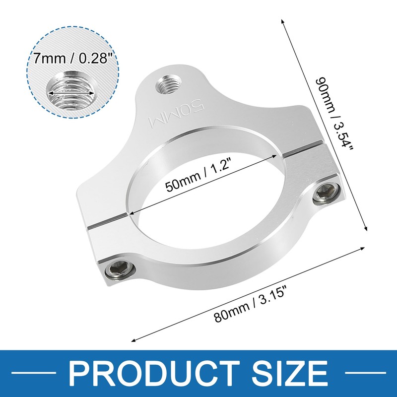 A ABSOPRO Motorcycle CNC Fork Brackets 50mm Steering Damper Clamp