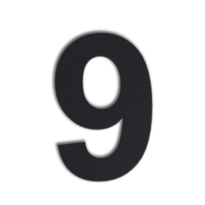 QT Modern House Number - SMALL 4 Inch BLACK -