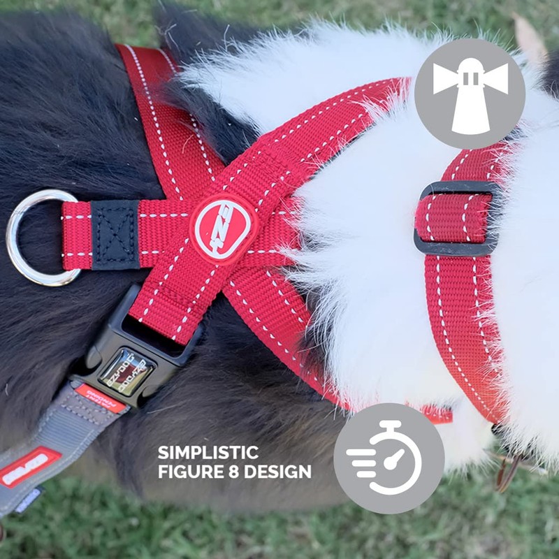 EZYDOG Crosscheck Training Harness - Anti Pull, Reflective, Adjustable Size