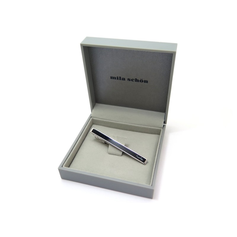 mila schon Simple Black Tie Bar (Tie Clip/Tie Clip)