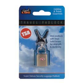 VFM - TSA Key Padlock Solid Brass TSA Approved - for Holiday, Luggage, School Lockers, Suitcases - 1 Piece Gold
