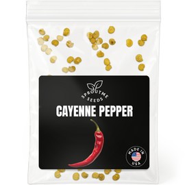 Cayenne Pepper Seeds for Planting – 50 Non-GMO Heirloom USA-Grown Hot Chili 30,000–50,000 SHU with High Germination (Capsicum annuum)