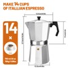 DITOSH 14 Cup Aluminum Espresso Stovetop Moka Pot Express Coffee
