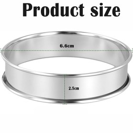 9 PCS Crumpet Rings, 6.6cm Crumpets Cooking Rings, Crumpet Rings Non Stick, Muffin Rings, Stainless Steel Tart Rings, Pastry Rings for Baking Cookie Desserts Pancake Muffin