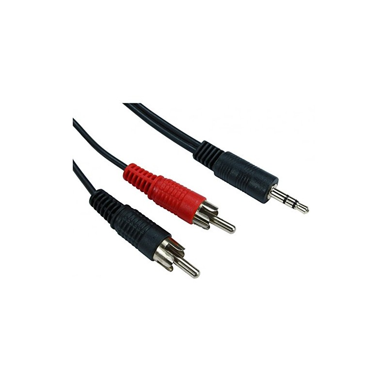 World of Data 1m 3.5mm Jack to 2 x RCA