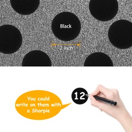 100 Pcs 2 Inch Black Carpet Spot Markers Floor Dots Small Floor Circles Spots for Classroom Decoration Teacher Preshool Kids Supplies