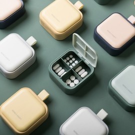 Cute Mini Vitamin Pill Organizer Design White 2ea