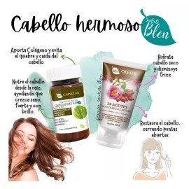 Blen Crema Capilar Mas Biotina Y Colageno Cabello Hermoso Kit