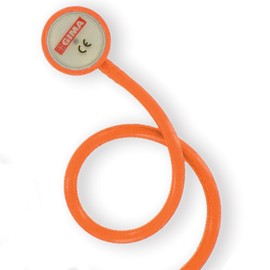 Gima - Classic Double Head Adult Ducophone Stethoscope with Stainless Steel Gazebo and Headband with Double Internal Spring, Orange, 32532