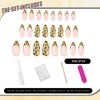 Ohhmisis Almond Press on Nails Medium, Gold Leopard Fake Nails