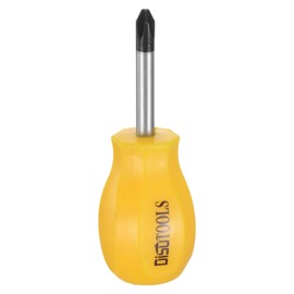 HARFINGTON PH2 Short Phillips Screwdriver #2 Stubby Magnetic Screwdrivers CR-V Small Pocket Screwdriver for DIY Repairing, Yellow