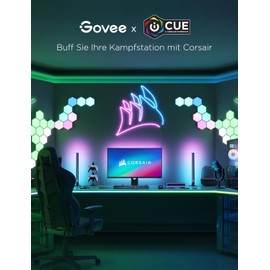 Govee Govee RGBIC Pro 5m, Smart LED Strip Funktioniert mit Alexa und Google Assistant, Beschichtes Lichtband Lichterkette LED Leiste Sync mit Musik, App-Steuerung, Farbwechsel, Geeignet fr Zuhause