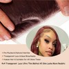 Red Brown 4x4 Closure 33# Straight Invisible Transparent Lace Closure
