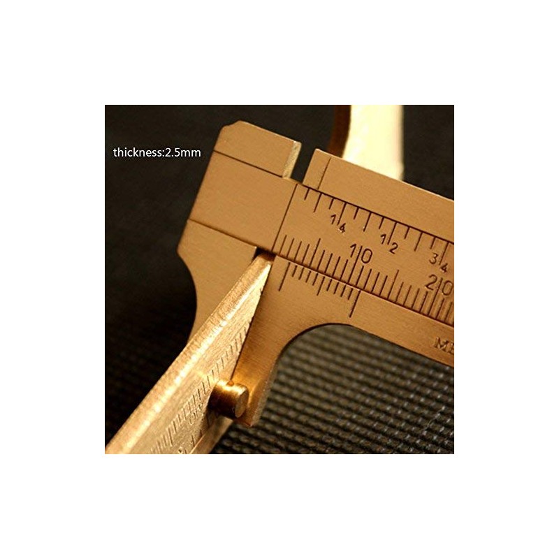 EKLOEN Mini Brass Sliding 80mm Double Scale Caliper for Measuring