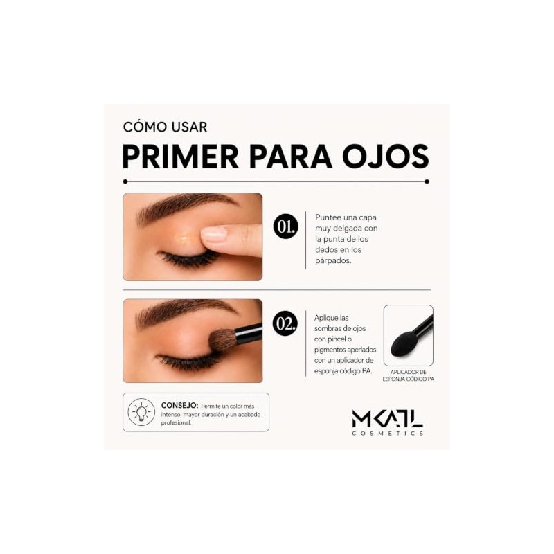 Primer Para Ojos Profesional Makeup Atelier SPPN, Prebase para Sombras