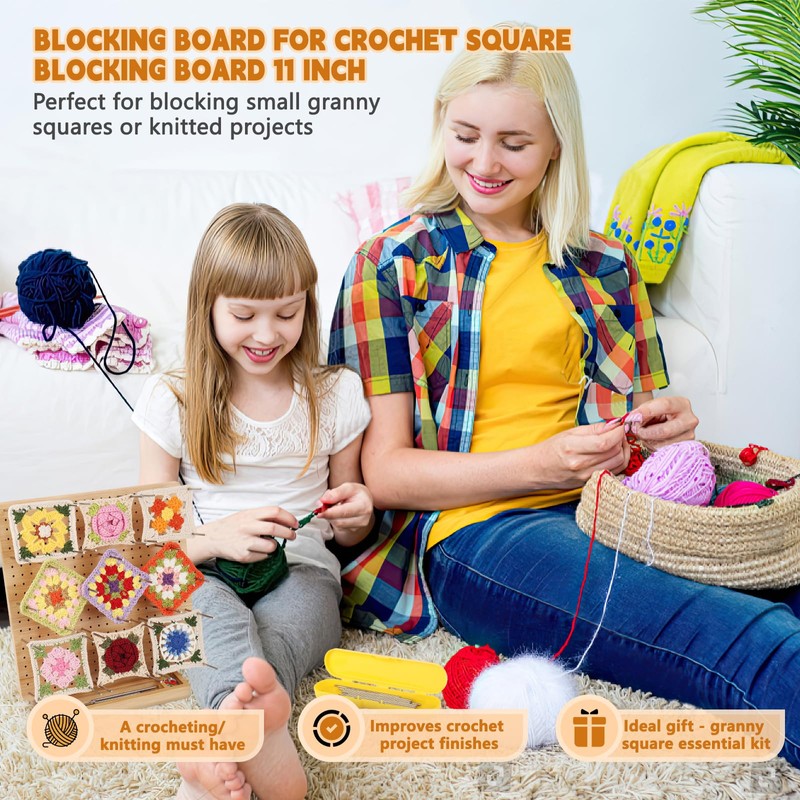 Aeelike Crochet Blocking Board Large, Blocking Board for Crochet 11