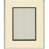 16x20 Cream & Black Double Picture Mat, Bevel Cut for