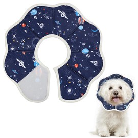Xiuyer Dog Collar, Cat Collar, for Small Dogs and Adult Cats, Lick Protection Dog After Surgery Dog, Does Not Affect Drinking and Eating (Blue L)