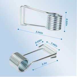 6 Pcs Butterfly Spring Hinge Door Closer, with Rubber Bumpers, Fits on Most Door Butt Hinge Pins