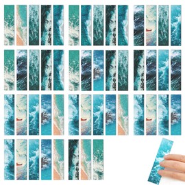 50PCS Calm Strips for Anxiety Sensory Stickers Calm Stickers for Relieve Adults Kids Teens Fidgets Stress Office&Classroom Supplies Anxiety Relief Items with Tactile Textured Surface Patterns(Sea)