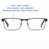 EYECEDAR 3-Pack Blue Light Blocking Reading Glasses Men Metallic Black
