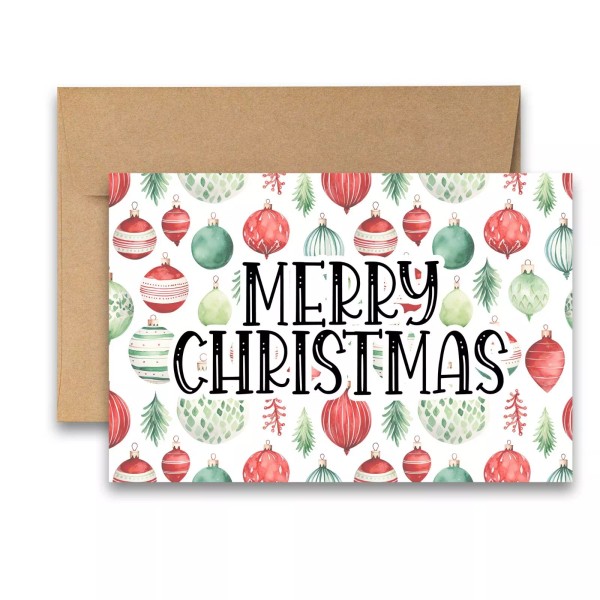 Unbranded 12 FLAT Christmas Notecards - 4"x 6" Christmas Greeting