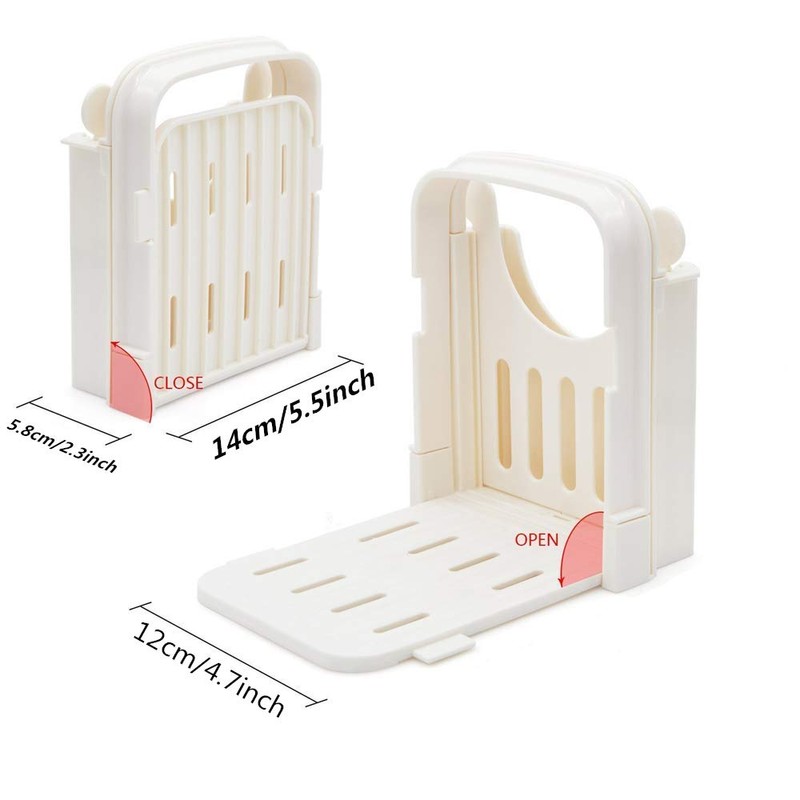 HYAM Bread Slicer, Adjustable Bread/Roast/Loaf Slicer Cutter,Folding Bread Toast Slicer