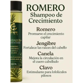 2 Shampoo Natural Romero Acelera Crecimiento Cabello Brillo