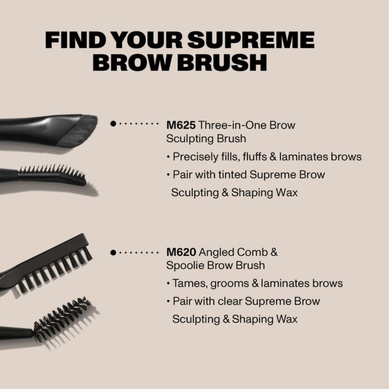 Morphe M620 Supreme Brow Dual-Ended Eyebrow Brush - Angled Comb