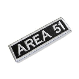 TAR991T Area 51 100% Embroidered Patch Iron or Sew Kimono 0.98 x 3.42 in.