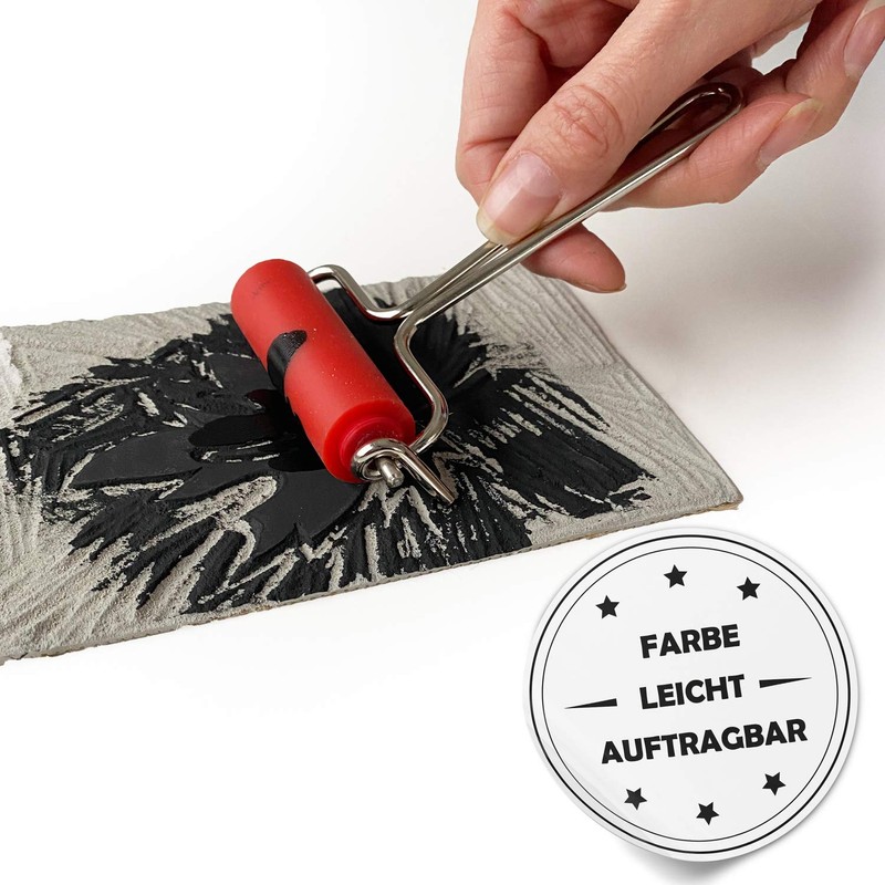 Reemara Linocut Paint Roller 60 x 20 mm with Wire