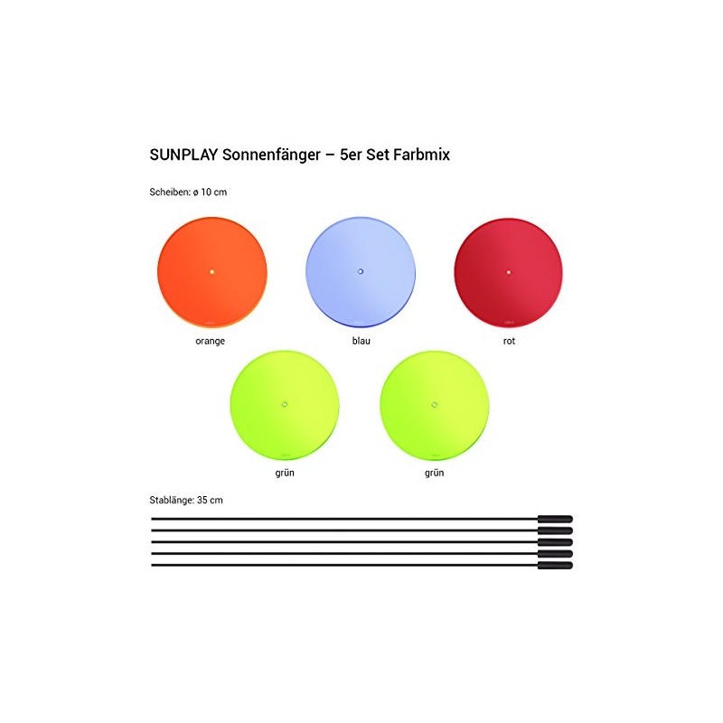 SUNPLAY Suncatcher Discs in Colour Mix, Set of 5 10