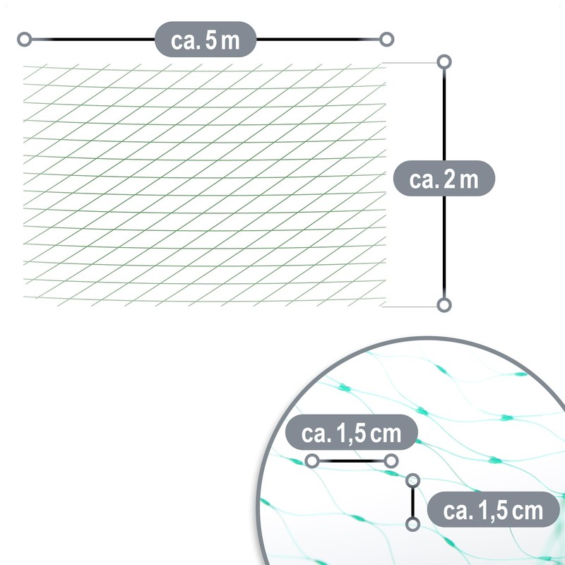 com-four® 4 x Protective Net for the Garden - Protective