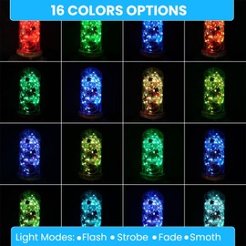 TESYKER Fairy Lights Plug in String Lights for Bedroom 16 Colors Color Changing Lights USB Led String Lights with Remote for Indoor Christmas Wedding Costume 33 Ft 100 LEDs, Multicolor